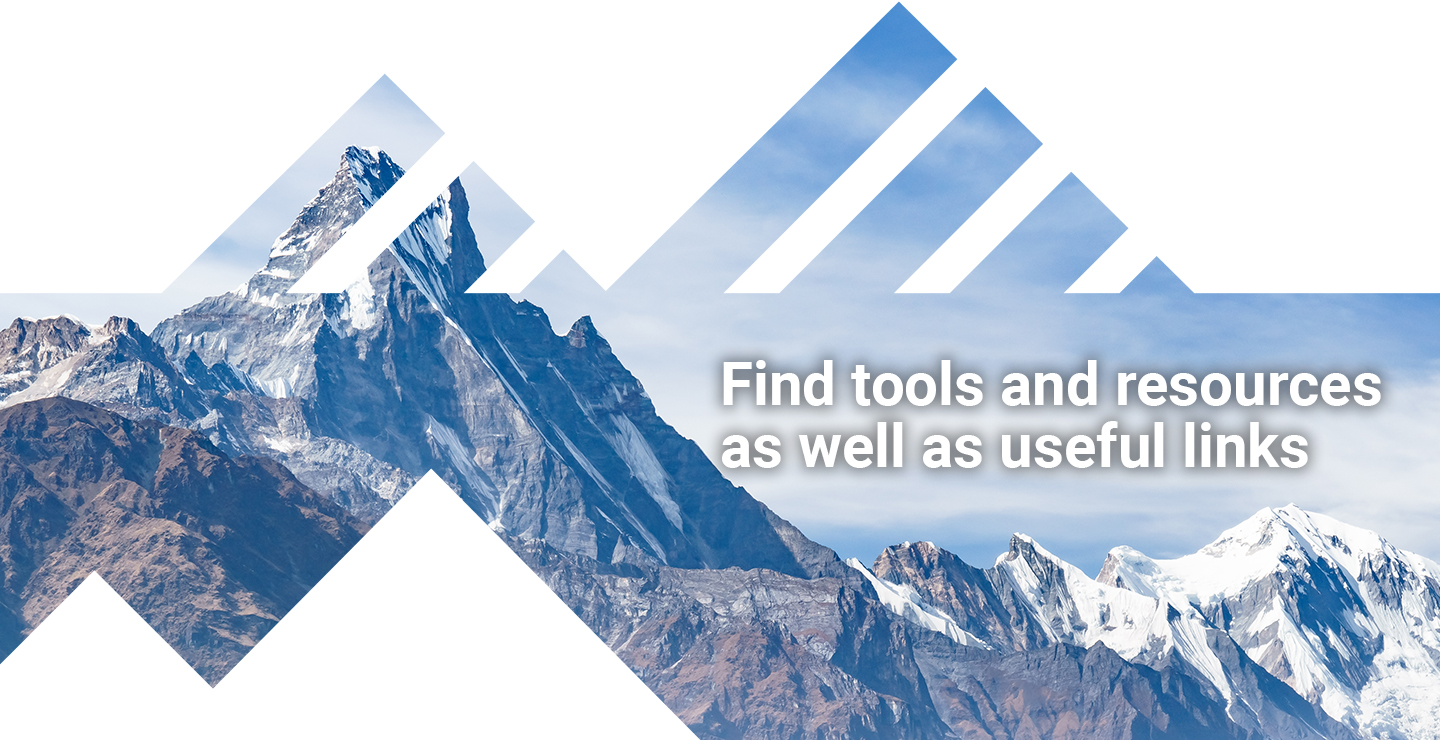 Find tools and resources as well as useful links